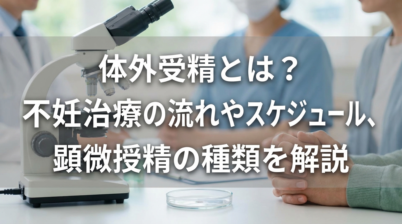 体外受精とは？不妊治療の流れやスケジュール、顕微授精の種類を解説