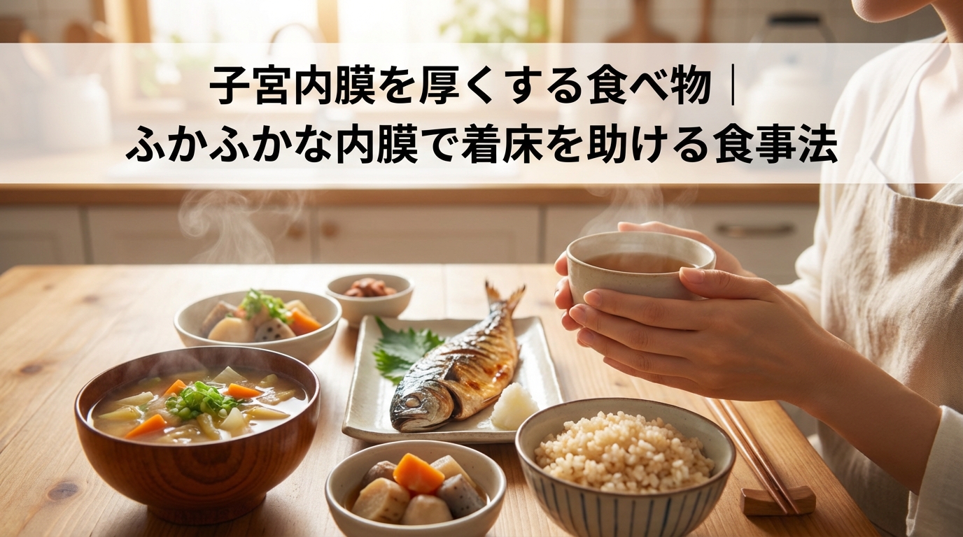 子宮内膜を厚くする食べ物|ふかふかな内膜で着床を助ける食事法