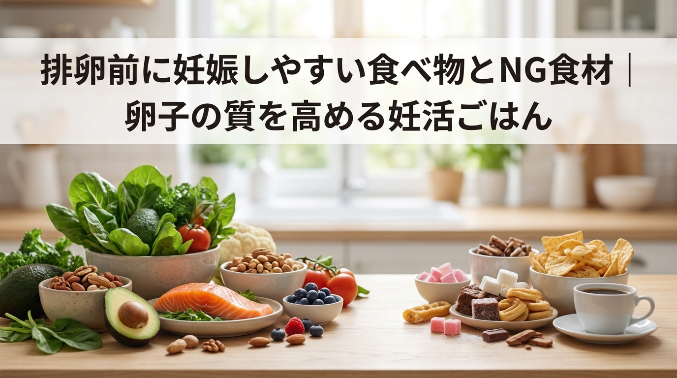 排卵前に妊娠しやすい食べ物とNG食材｜卵子の質を高める妊活ごはん