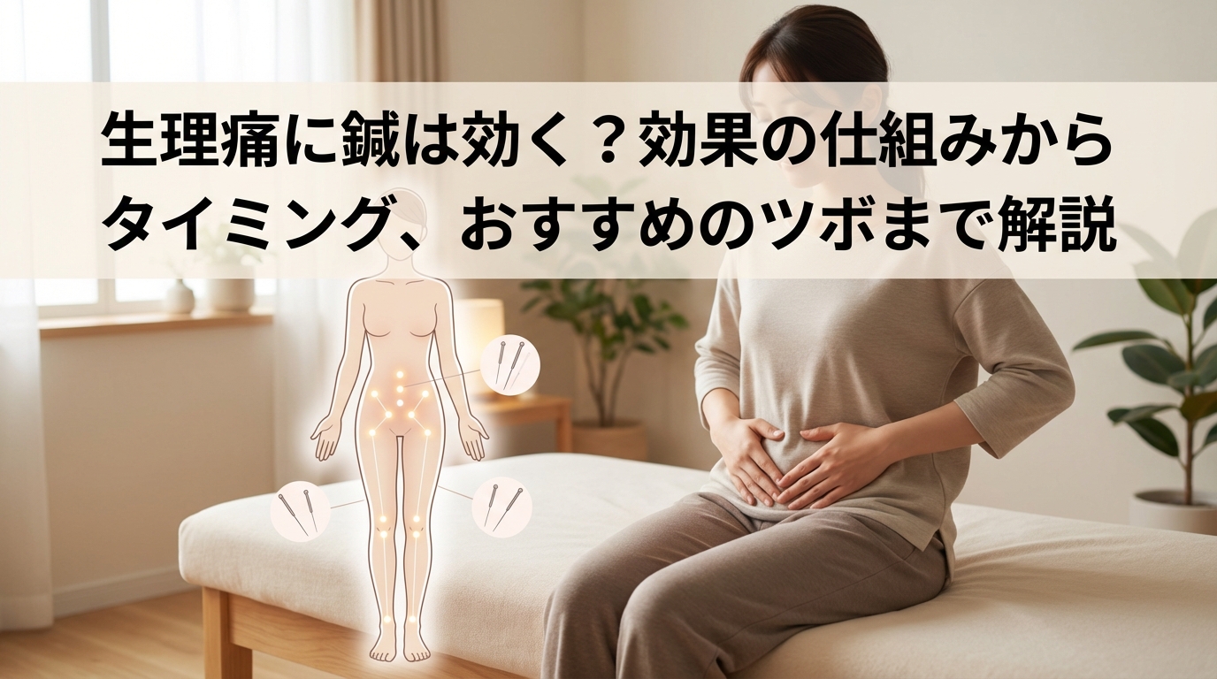 生理痛に鍼は効く?効果の仕組みからタイミング、おすすめのツボまで解説