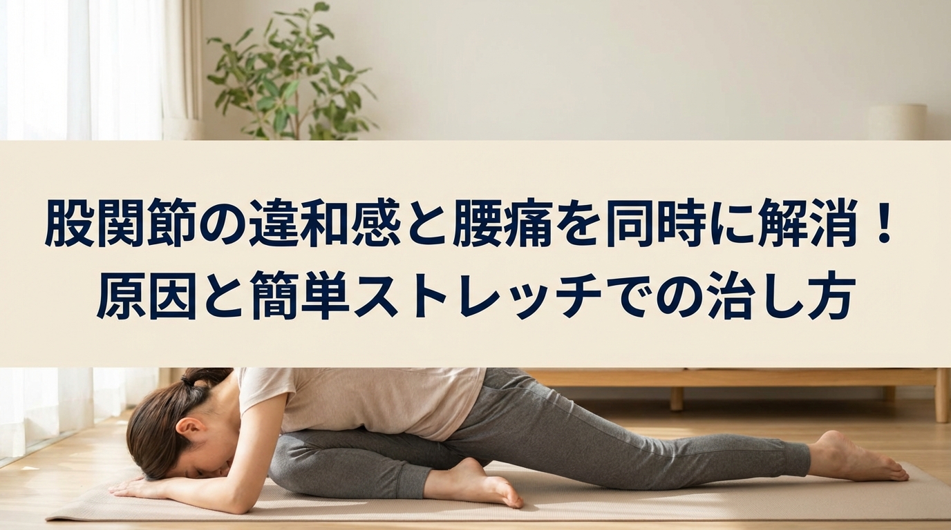 股関節の違和感と腰痛を同時に解消！原因と簡単ストレッチでの治し方