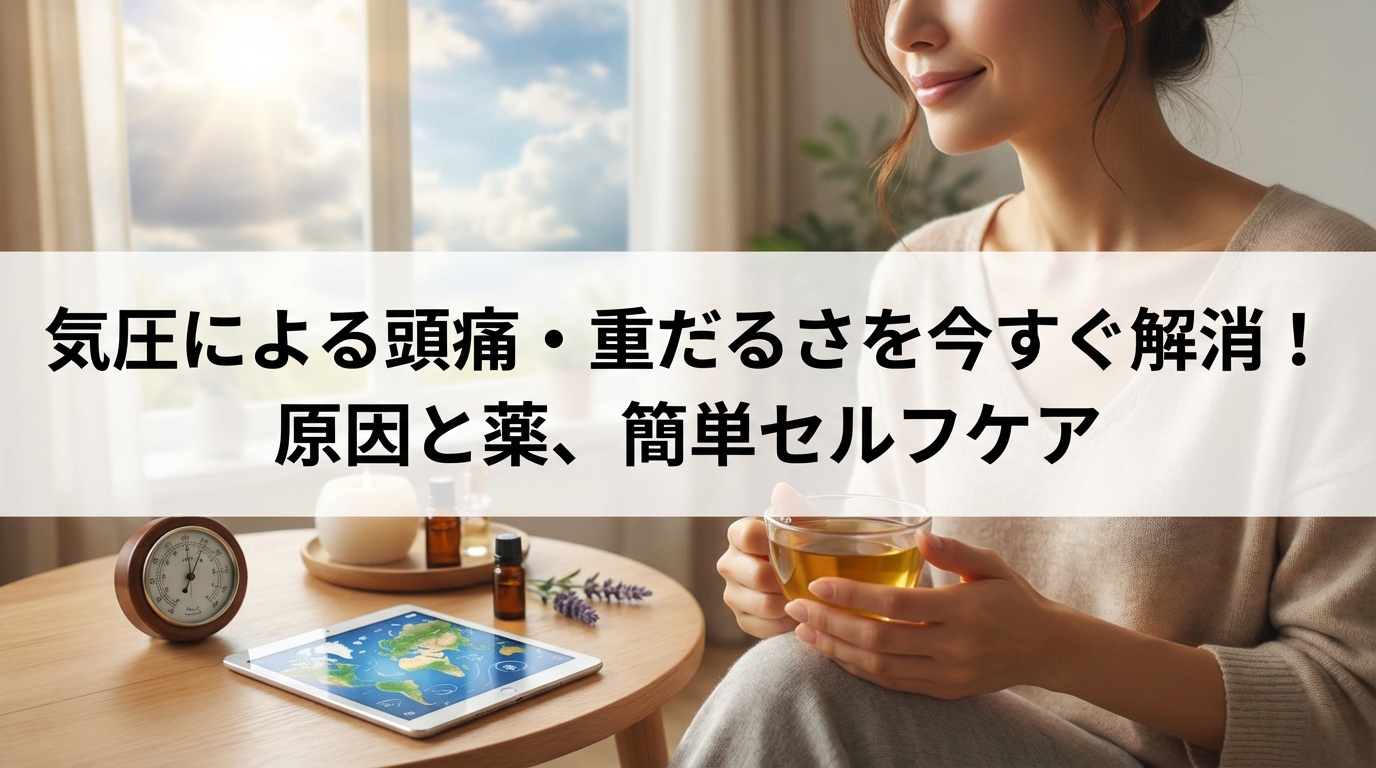 気圧による頭痛・重だるさを今すぐ解消！原因と薬、簡単セルフケア