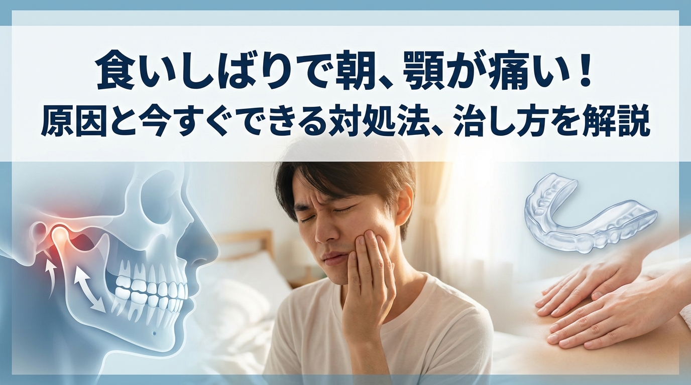 食いしばりで朝、顎が痛い！原因と今すぐできる対処法、治し方を解説