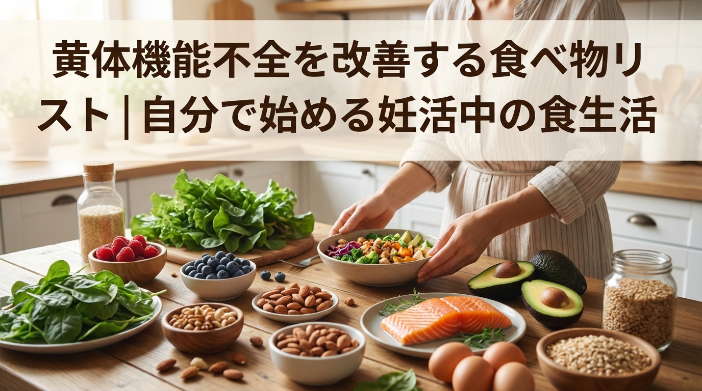 黄体機能不全を改善する食べ物リスト|自分で始める妊活中の食生活