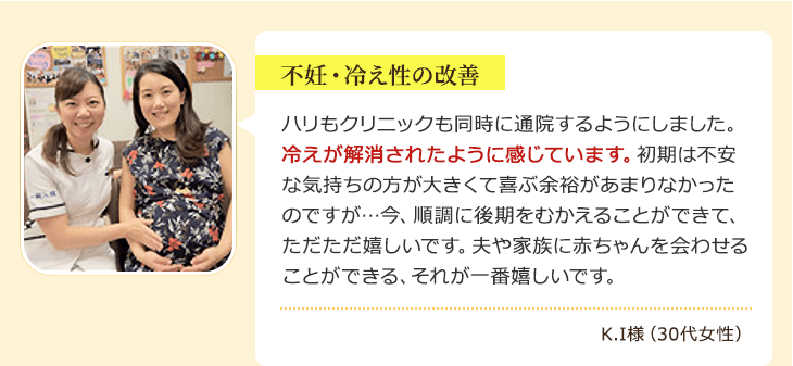 錦糸町で不妊・冷え性でお悩みだったK.I様